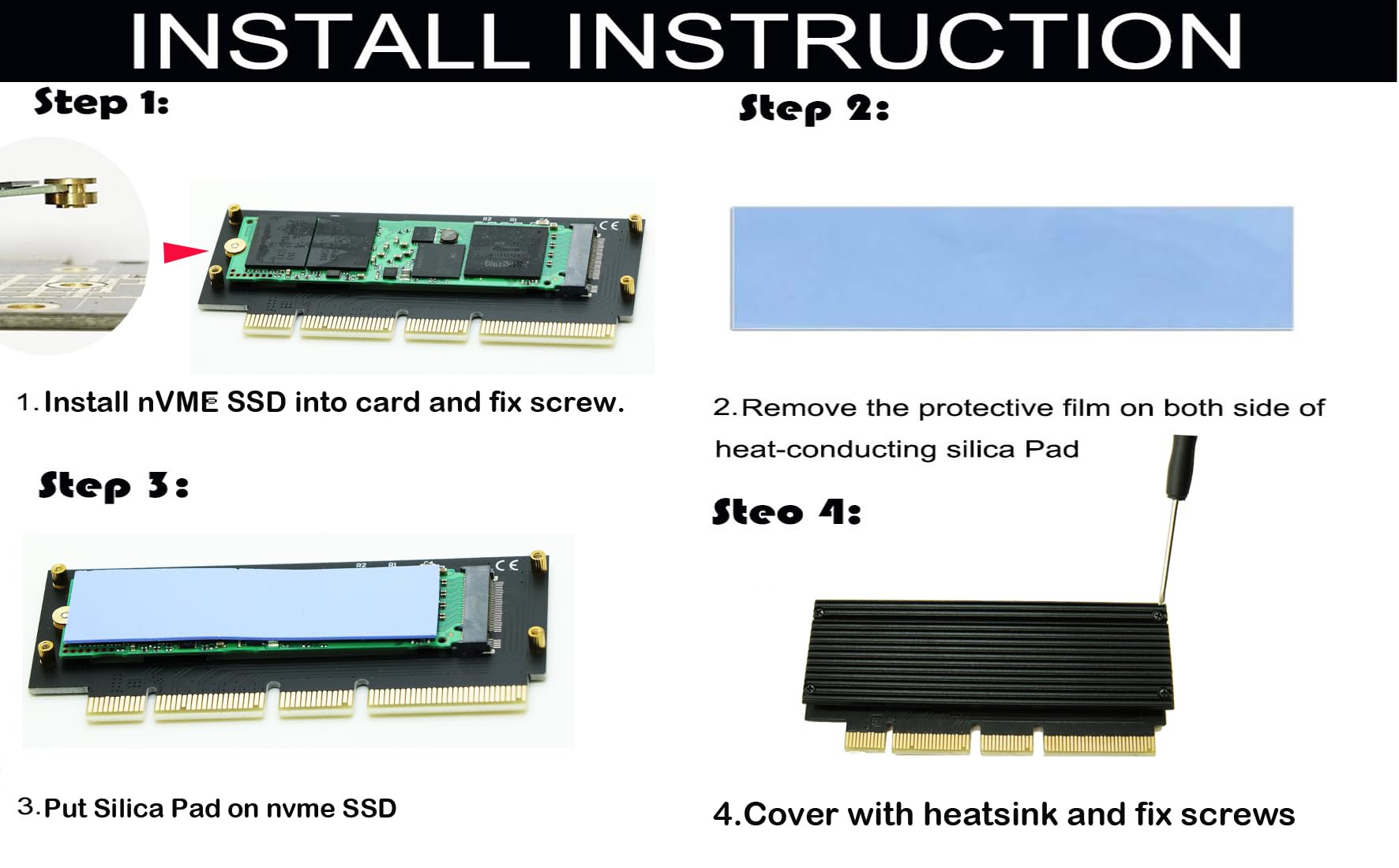 Amazon | Sintech PCIe X4 X16 M.2(NGFF) M Key nVME SSD