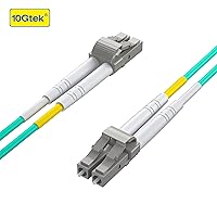 Vista 4 de 10Gtek Cable de conexión de fibra – LC a LC OM3 10Gb/Gigabit multimodo puente dúplex 50/125μm LSZH cable de fibra óptica para transceptor SFP