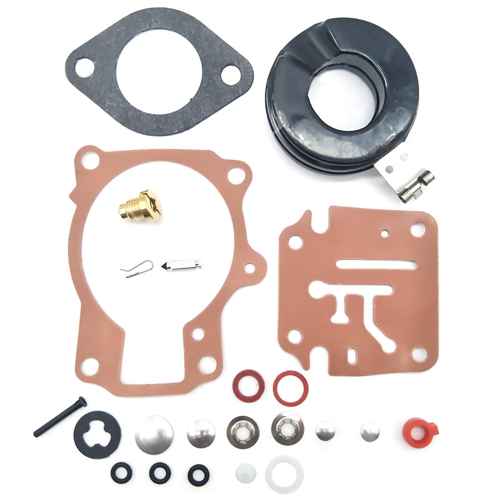 WANSUPYIN Carburetor Rebuild Kit with Float Replace for Johnson Evinrude 18hp 20hp 25hp 28hp 30hp