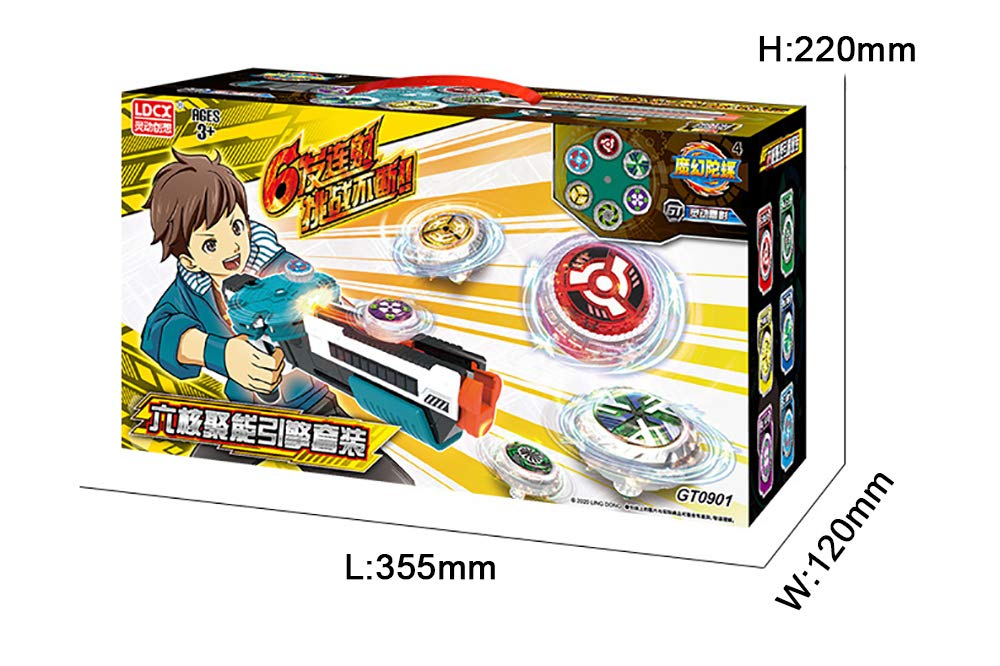 OBEST Burst Turbo Toupie Magic Gyro Collection Six-Core Motor Rotation Detonation Gen 5 Set Cadeau pour Enfants