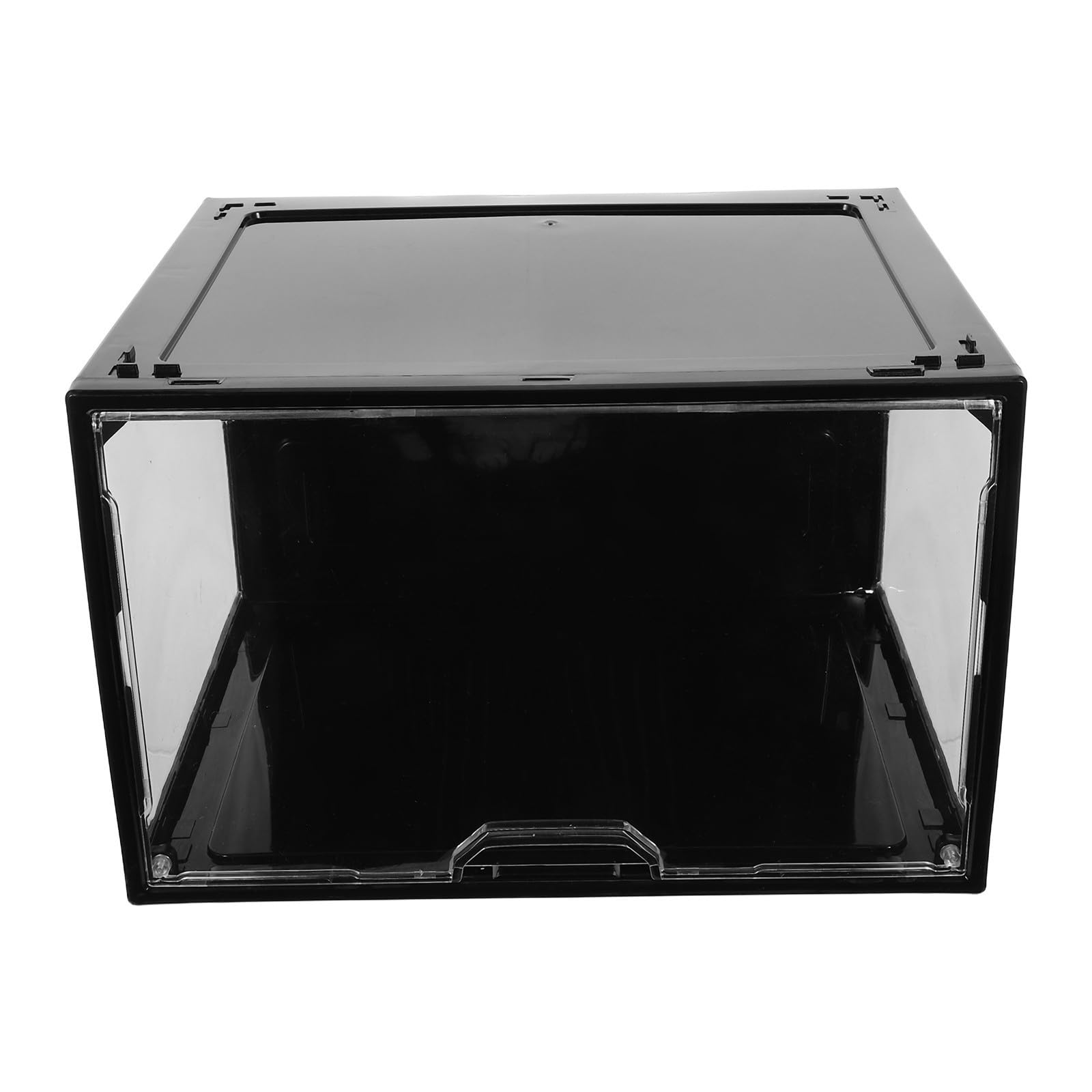 Caja Estructura Apilable de Acrílico Transparente para Zapatos con Apertura Lateral, Resistente Compresión y Diseño Cristalino para Organizar Botas y Zapatillas Armario o Entrada