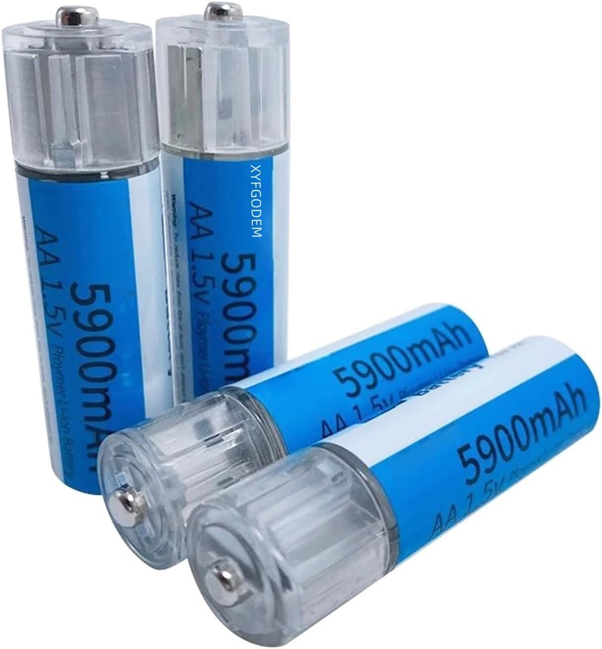 Lot de 4/8 piles AA rechargeables par USB, batteries au lithium 1,5 V, double A, 5 900 mAh avec prise