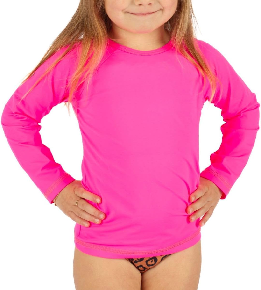 Camiseta Infantil Manga Longa Praia Rosa Com Proteção Solar UV 50 Kids Teen