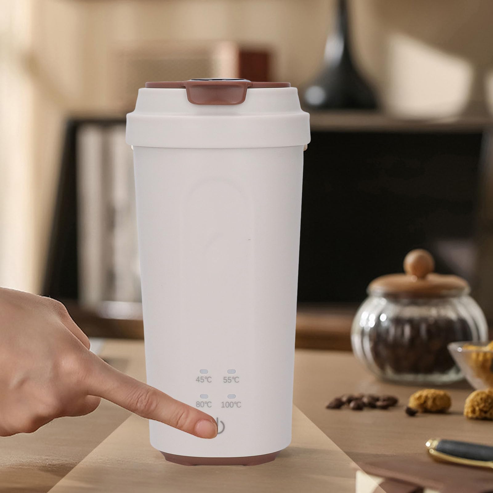 Hervidor Eléctrico Portátil 500 Ml, Caldera de Agua de Viaje de 300W Recargable, Calentador de Botter para Fórmula para Bebés, té y café