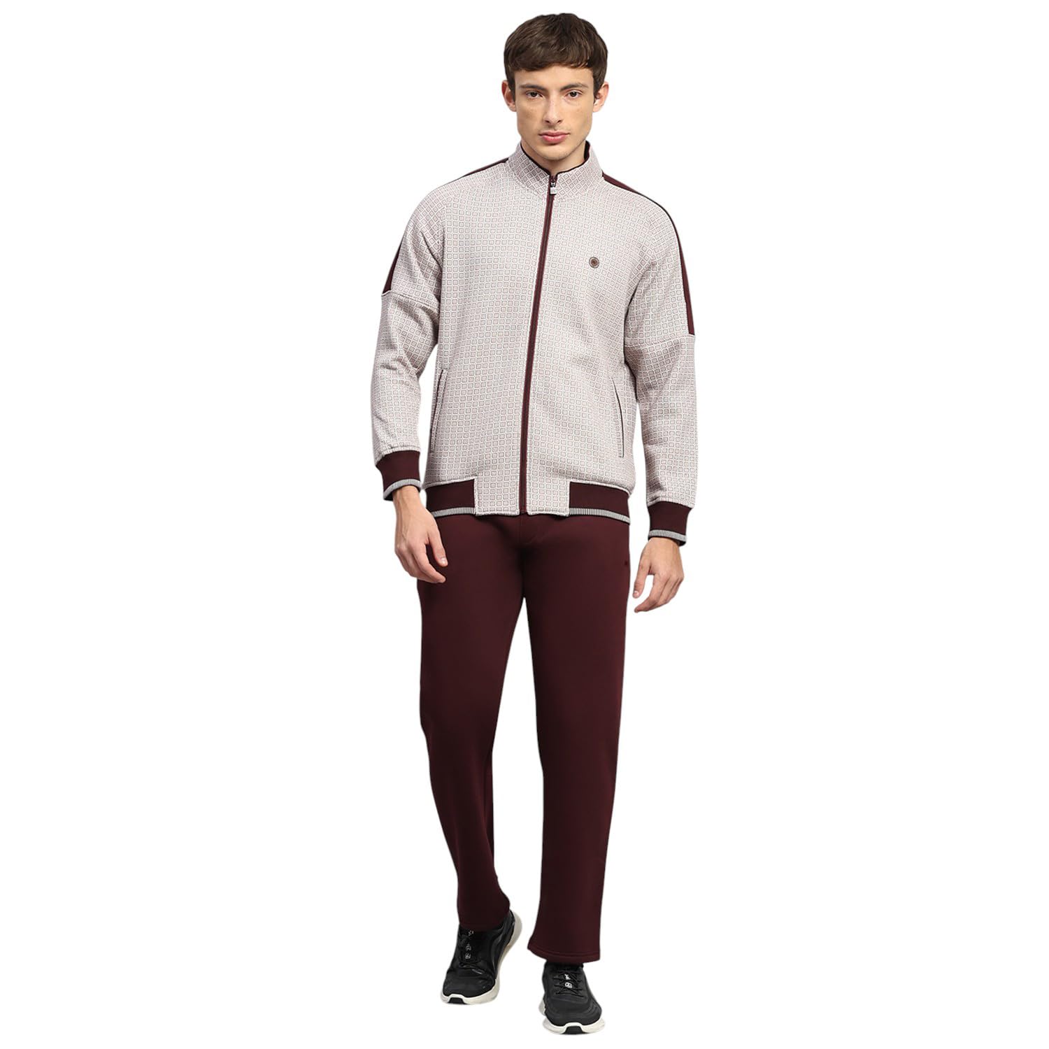 monte carlo Mens Regular Fit Solid Collar Neck Full Sleeves Winter Tracksuit| Men Track Suit | Stylish Sportswear Set with Jacket and Lower | Activewear Set For Men's (Pack Of 1)-picture-35