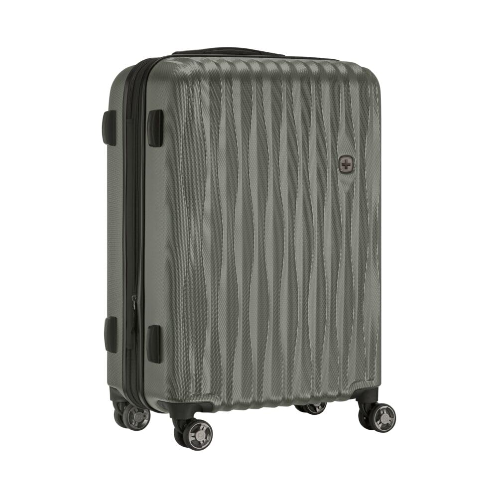 WENGER Energie M Hartschalenkoffer mit 4 Rollen, Trolley, M, 65 (75) l, Sicherheitsschloss, Damen Herren, Reisen Urlaub