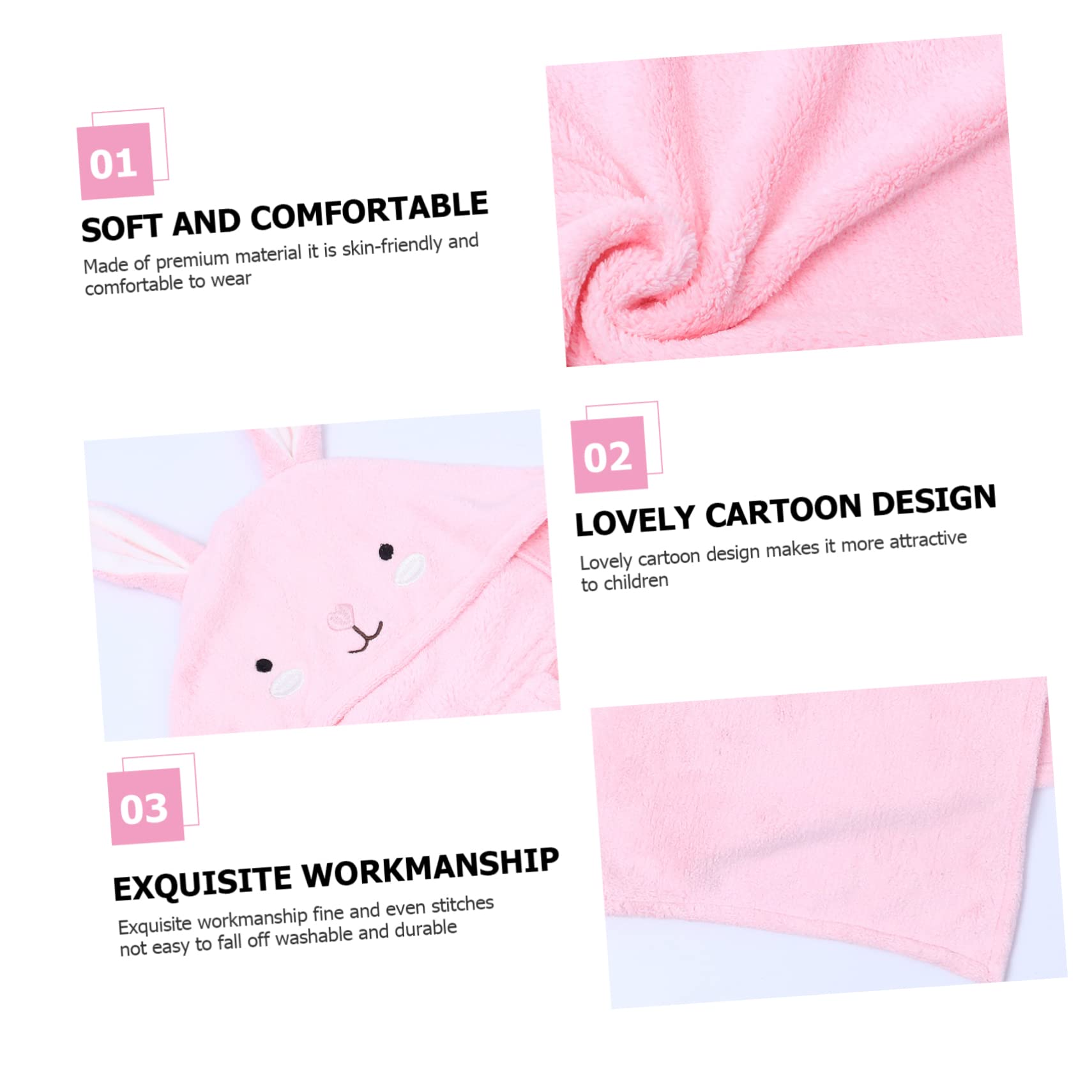 Serviette à Capuche Garçon Fille Motif Animal Douillet et Confortable Cape de Bain Garçon Fille Peignoir Éponge Absorbante et Chaude Lavable et
