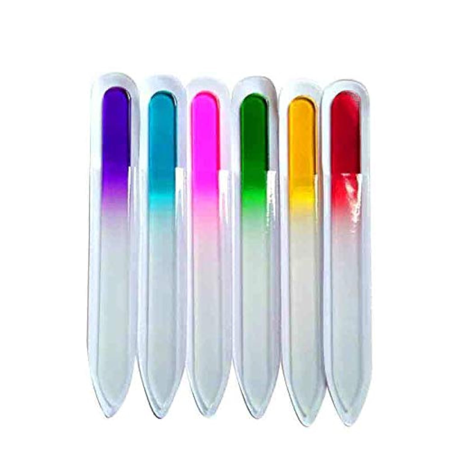 ShuinibaJuego de limas de uñas de cristal de alta calidad para manicura, Mix Color, 5.00[set de ]