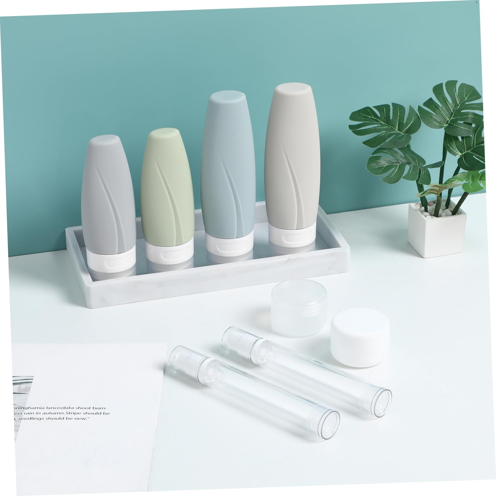 5 Set Di Flaconi Di Viaggio Ricaricabili Flaconi Di Shampoo Da Viaggio Kit Di Articoli Da Toeletta Flaconi Da Viaggio A Prova Di Perdite Balsamo Piccoli Comprimibili