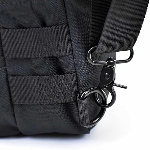Miniatura 7 de TORCH - Bolsa cruzada para el pecho, para deportes al aire libre, mochila táctica MOLLE, bolsa de viaje para llevar todos los días V2, Negro -