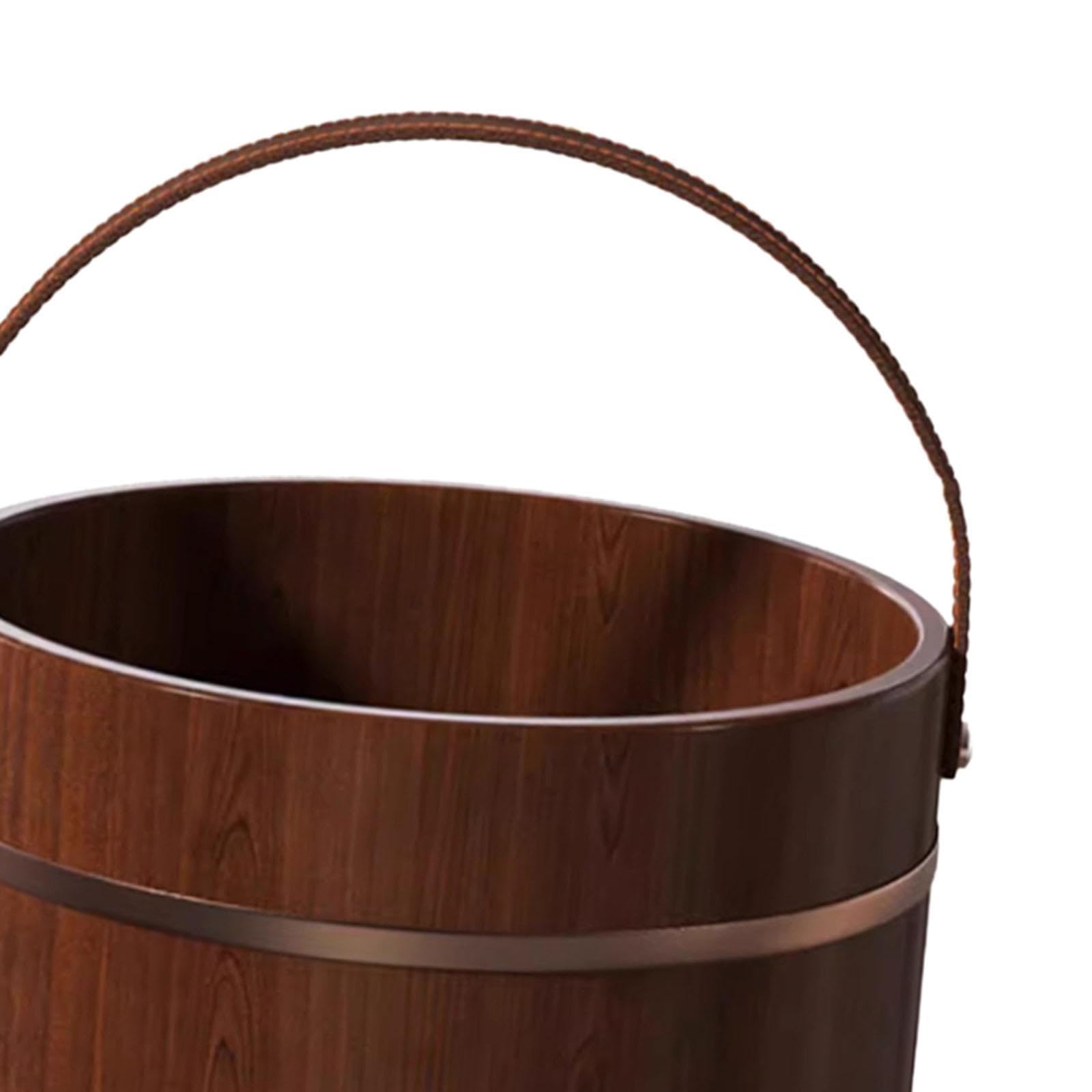 B Baosity Footbath Cubeta de Madera para Pedicura Barreño para Lavado para de Pies Cuenco para Limpieza Y Relajación Adecuada para Sauna Baño Hogar, Sin tapa