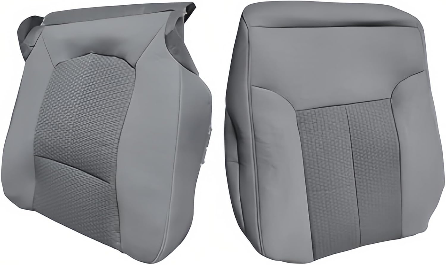Front Passenger Side Bottom & Top Lean Back Cloth Seat Cover Gray Fits for Ford F250 F350 F450 F550 XLT 2011-2016 (Not for F150)