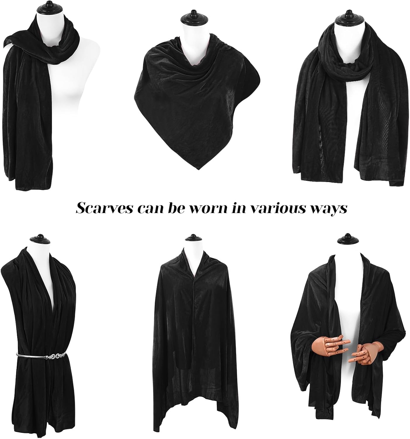 E-Clover Velvet Women Scarfs Shawls and Wraps for Evening Dresses Wedding Shawl Wraps for Dress Accessories - Image 4