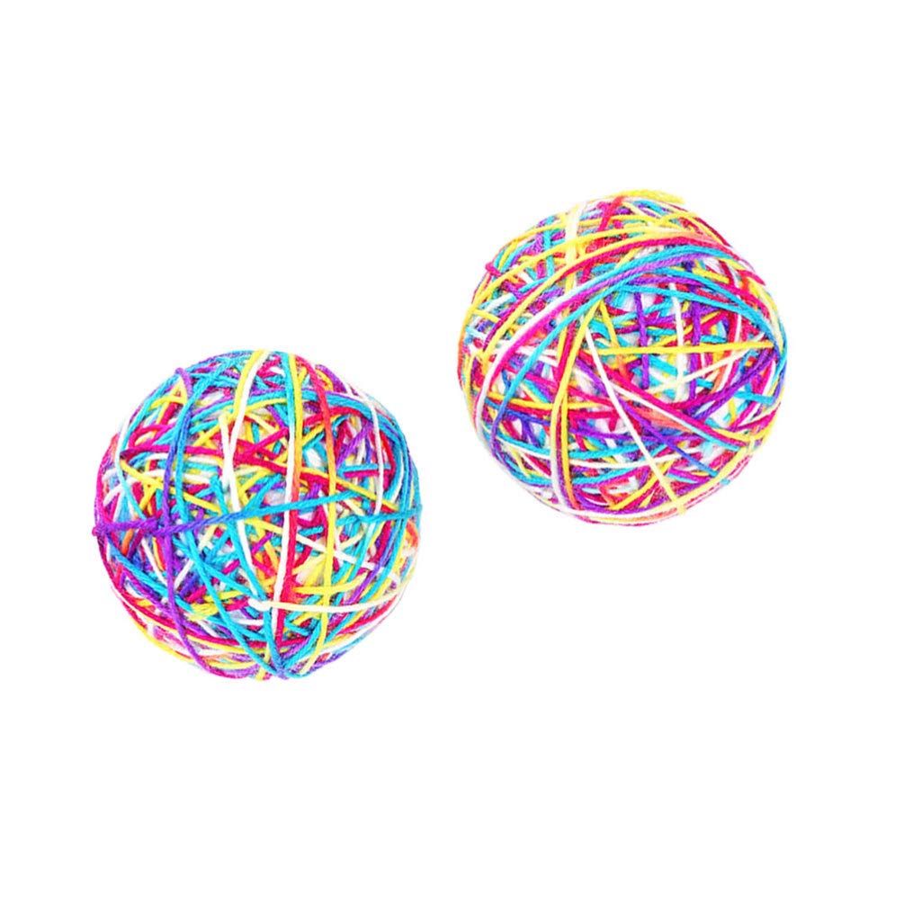 TEHAUX 2Pcs pet Teeth Ball cat chew Toothbrush Dog chew Toothbrush cat Toys Interactive Puppy chew Toys cat Balls Cats Toys cat Teaser Toy cat chew Toy Dog chew Toys Sponge Ball Clean