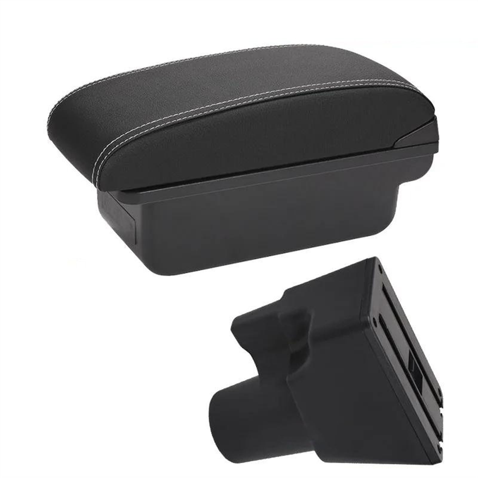 NMJLQW Storage Rack Car Center Console Storage Box Multifunctional Armrest Storage Box Interior Accessories For Picanto 3X-Line(C3 Black white NOUSB)