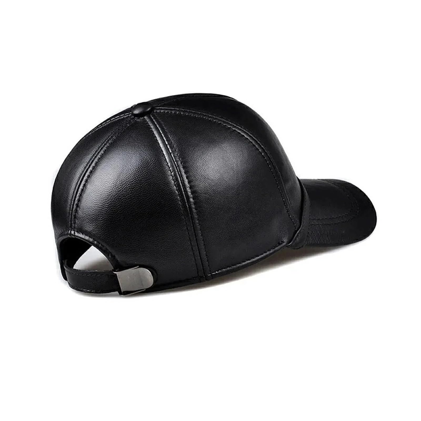 Winter Man Genuine Leather Baseball Cap Women Fashion Real Sheepskin Hat Black Father's Hats adjustable