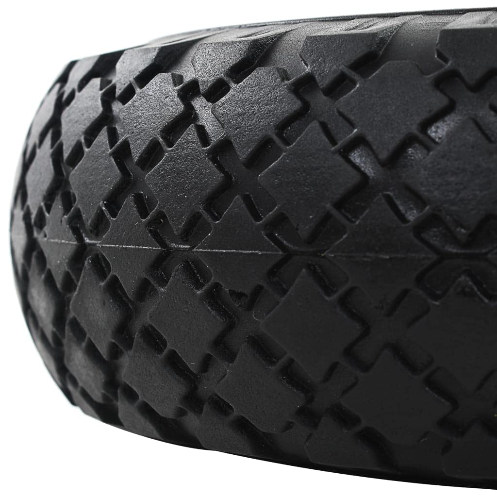 Ruote per carriola, 2 pezzi, in poliuretano massiccio, 3,00-4, 260 x 85 mm, portata 100 kg, ruote di ricambio per carrello a mano, carriole, officina e industria, robuste e durevoli