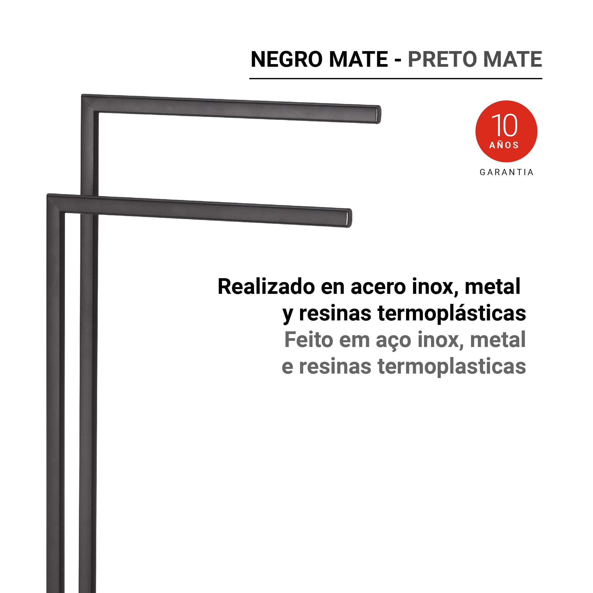 Piantana Portasalviette Felix GEDY - Acciaio Inox Cromato, 77,8x20x39,2cm Per Bagno Moderno - Foto 6