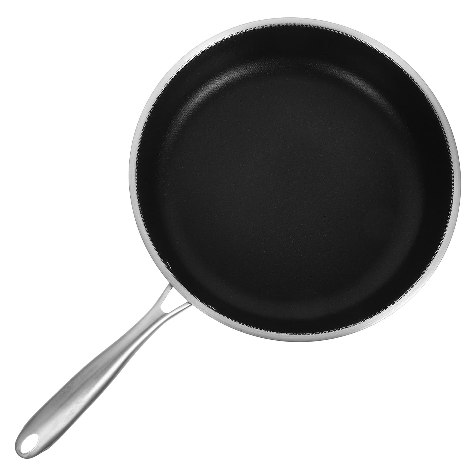 Padella Manico Ergonomico Antiaderente in Inossidabile Fondo a D'ape Ridotto Consumo di per Friggere Uova e Bistecche