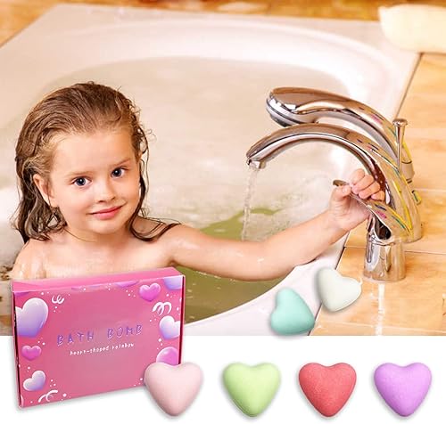 Miniatura 3 de Jofan Paquete de 12 bombas de baño de burbujas de corazón para el día de San Valentín para mujeres, niños, regalos del día de San Valentín