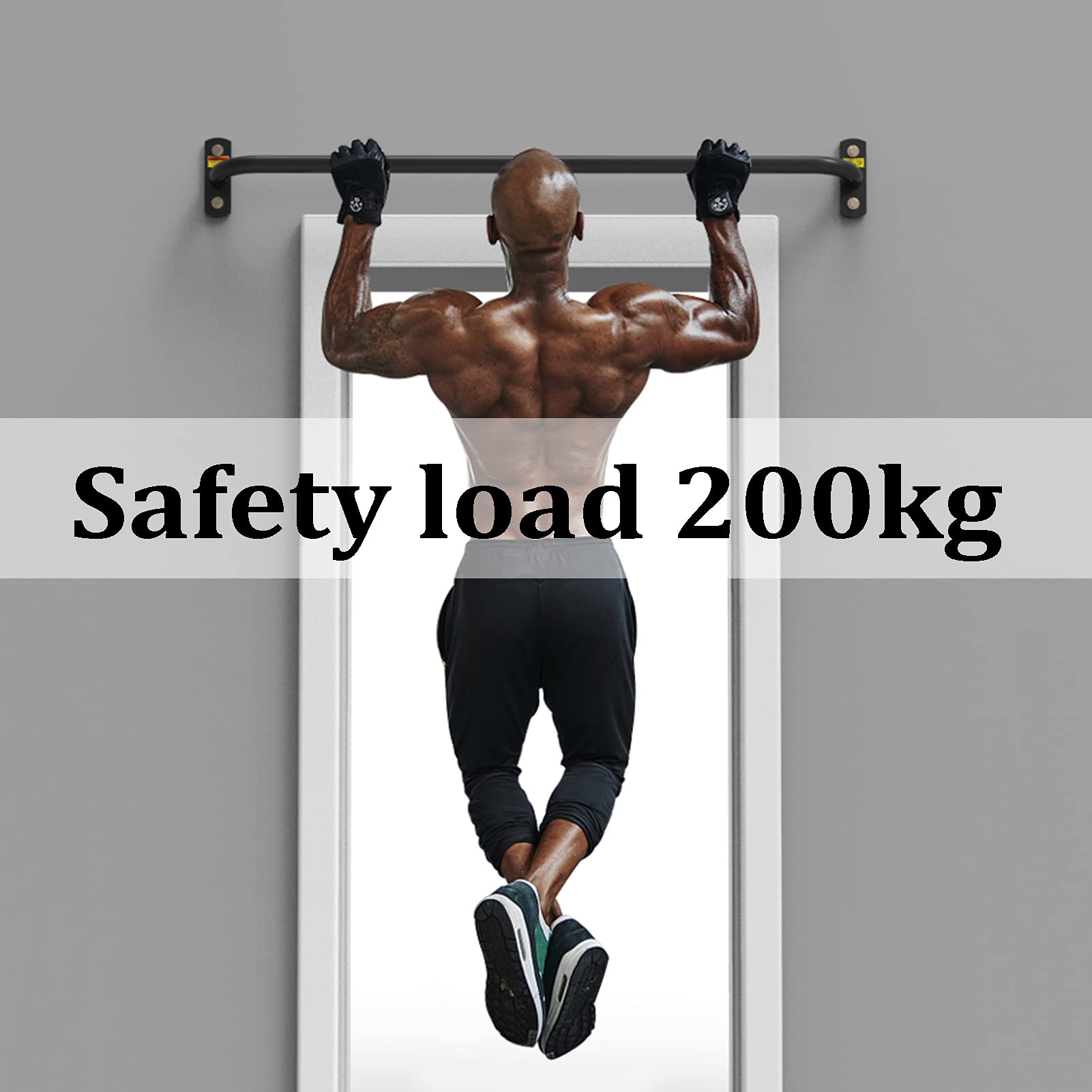 Sbarra per trazioni Barra per Trazioni Interna Ed Esterna per Uso Domestico, Pull-up Bar Fitness A Parete, Lunghezza 70 Cm 100 Cm 120 Cm, Facile da Installare, Carico 200 kg(Size:120cm)
