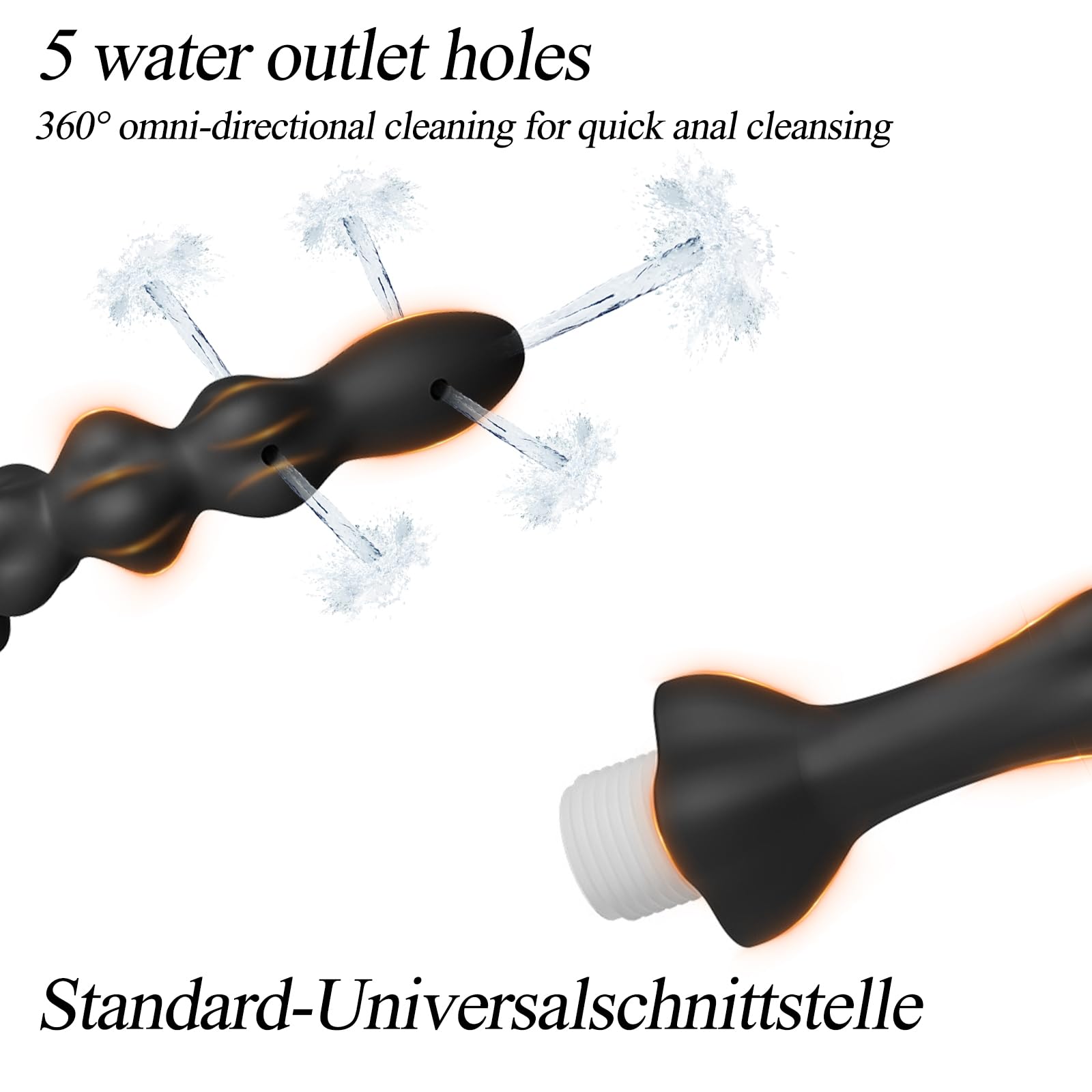 BDSMYEE Douche Anale en Silicone de 51 CM Lavement Anal Perles Nettoyage Intestinal Intime Douche Enema Jouets Sexuels SM pour Femmes Hommes