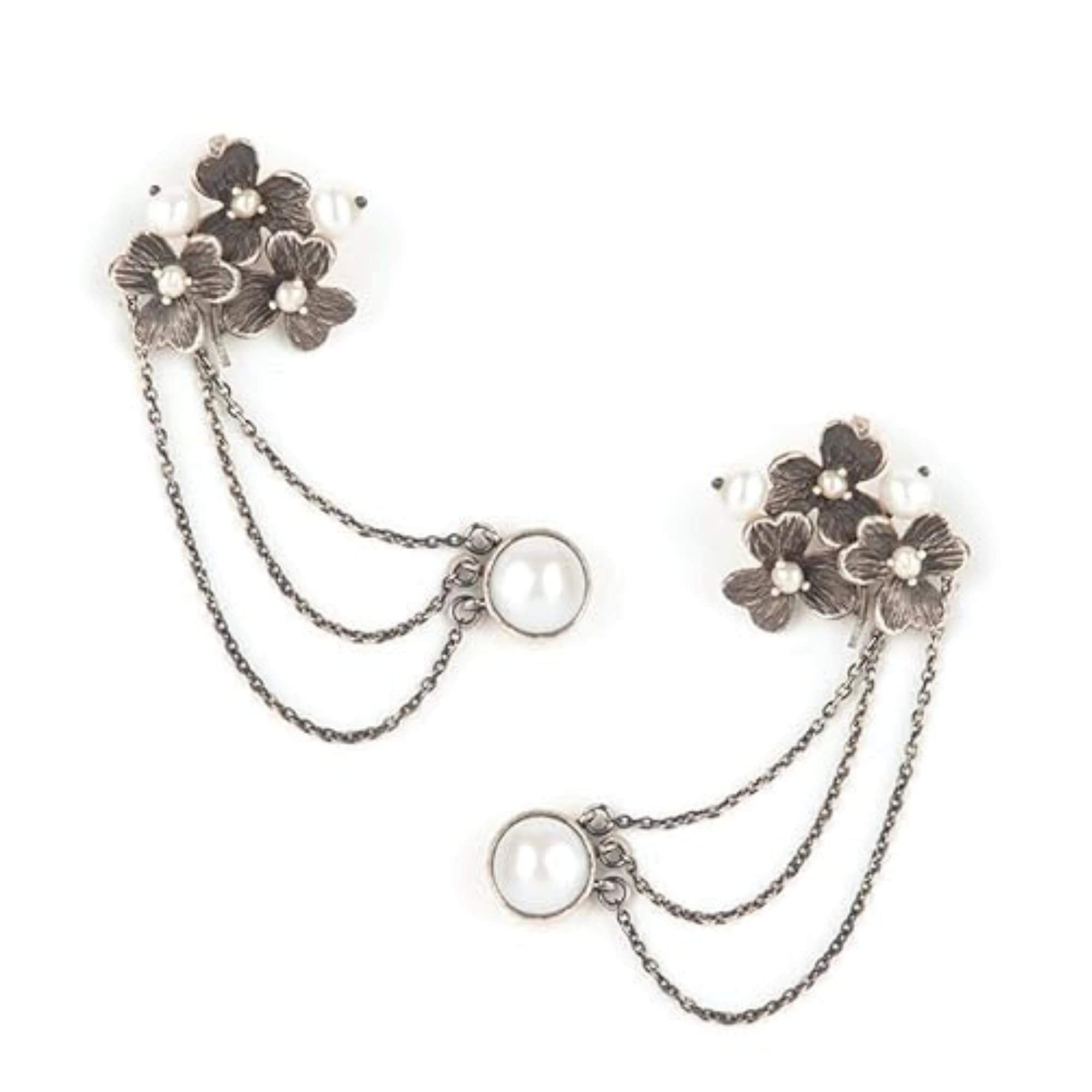 See full amazon price history chart for Dulcett Fashion Earcuffs for Women and Girls | Silver Platted Floral Earrcuffs Earrings For Women & Girls | Bugatti Earrings Oxidised Silver | Pearl Earrings With Earrcuffs For Women and Girls Dulcett Fashion Earcuffs for Women and Girls | Silver Platted Floral Earrcuffs Earrings For Women & Girls | Bugatti Earrings Oxidised Silver | Pearl Earrings With Earrcuffs For Women and Girls (B0B34Y8ZF7) Amazon Price History, Amazon Price Tracker