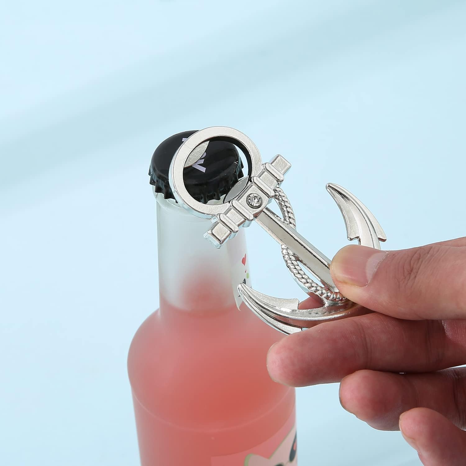 Amazon | シルバー航海テーマアンカー ビール栓抜き 結婚式の記念品