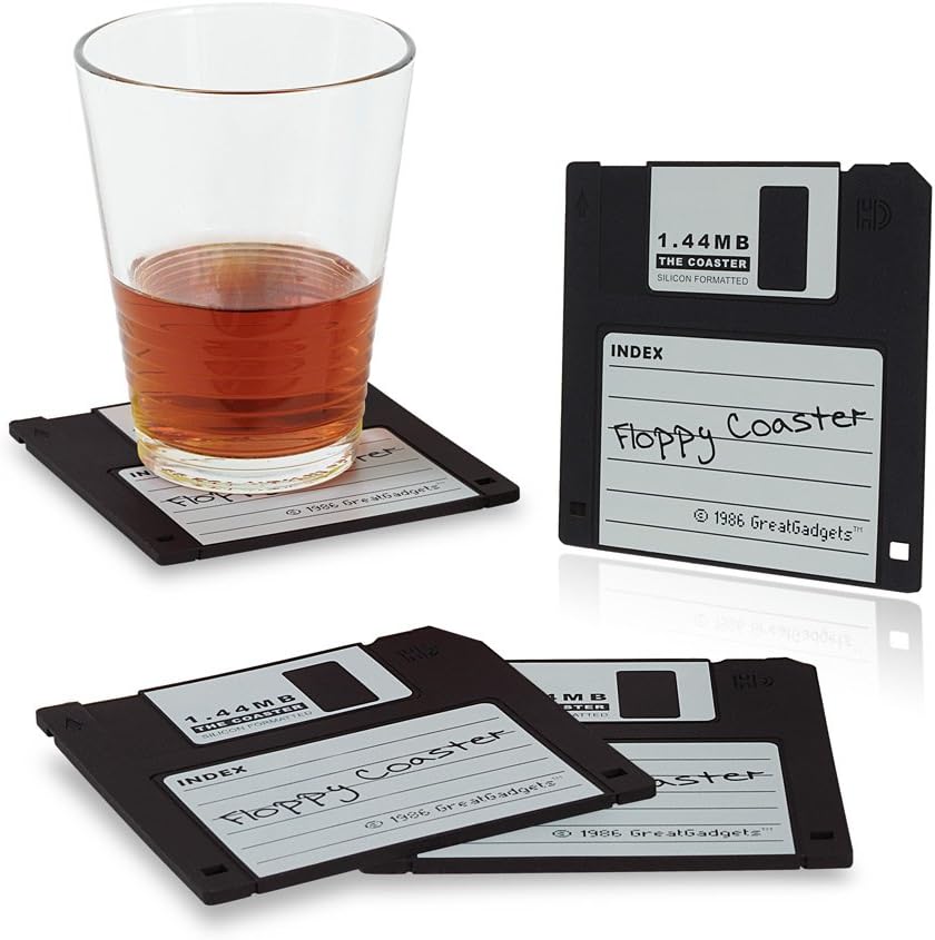 1889-1 coaster, 1.44 MB floppy disk, 4x black