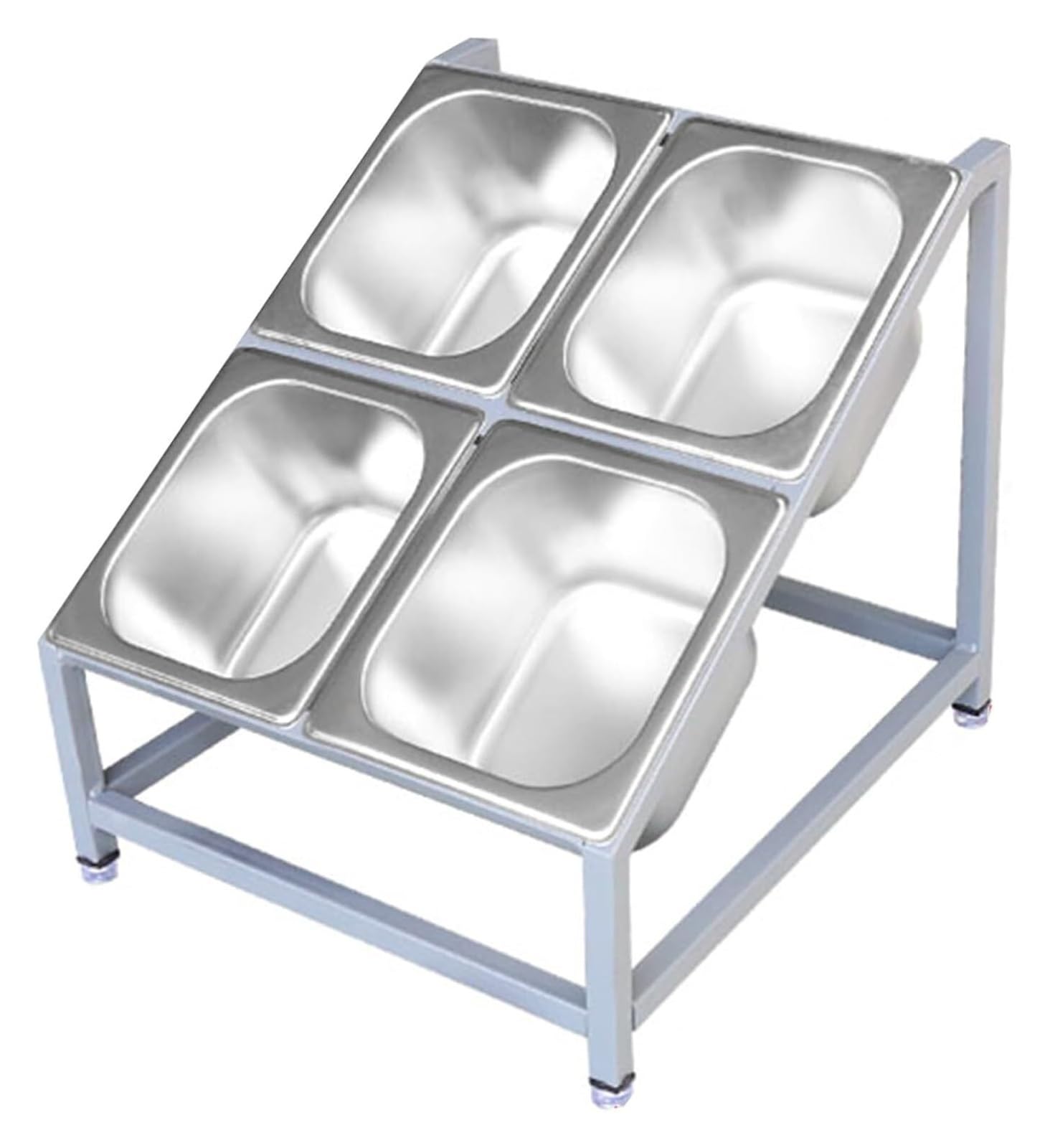 HADECOLL Pizza Topping Station, Spice Tins, Condiment Racks Organizer Shelf For Kitchen Buffets, Ingredients Container For Seasoning Sauce Salad Jam Fruits,Silver-34x38x25cm
