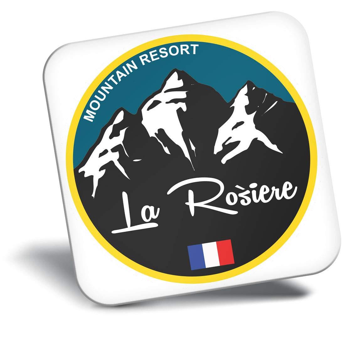 Destination Vinyl Ltd Fridge Magnet - La Rosiere Ski Snowboard Resort France 5342