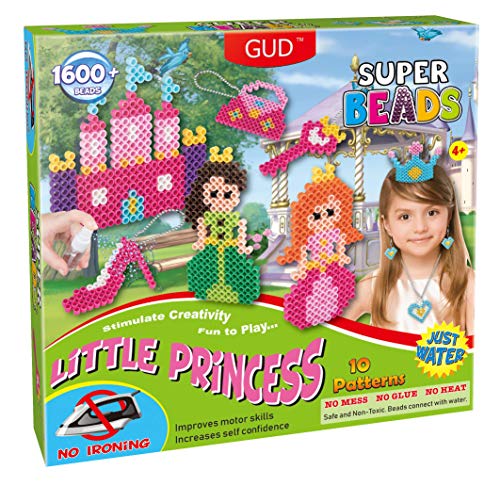 Kids Diy Water Fuse Non Iron Super Beads Girls Arts And Crafts Toy Set. Girls Indoor Activity Fun Project Little Princess Crafts Kit For Girls. Birthday Gift Age 4 5 6 7 8 9 Year Old Girl Perler Beads #TOP7