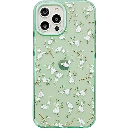 Amazon Com Simple Floral Flowers Mint Green Clear Phone Case For Iphone 12 Pro Max 6 7 Inch Cute Women Phone Cover Skin Protective For Apple Iphone 12promax Cases Cell Phones Accessories