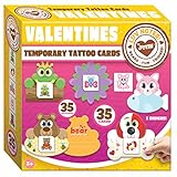 JOYIN 35 Packs Valentines Day Gifts Cards for Kids with Animal Themed Temporary Tattoos Valentine Classroom Exchange Cards Valentine Party Favor Toy