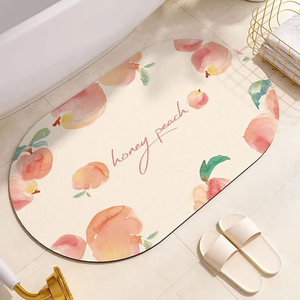 Tapis de salle de bain aquarelle antidérapant doux 61 x 91,4 cm