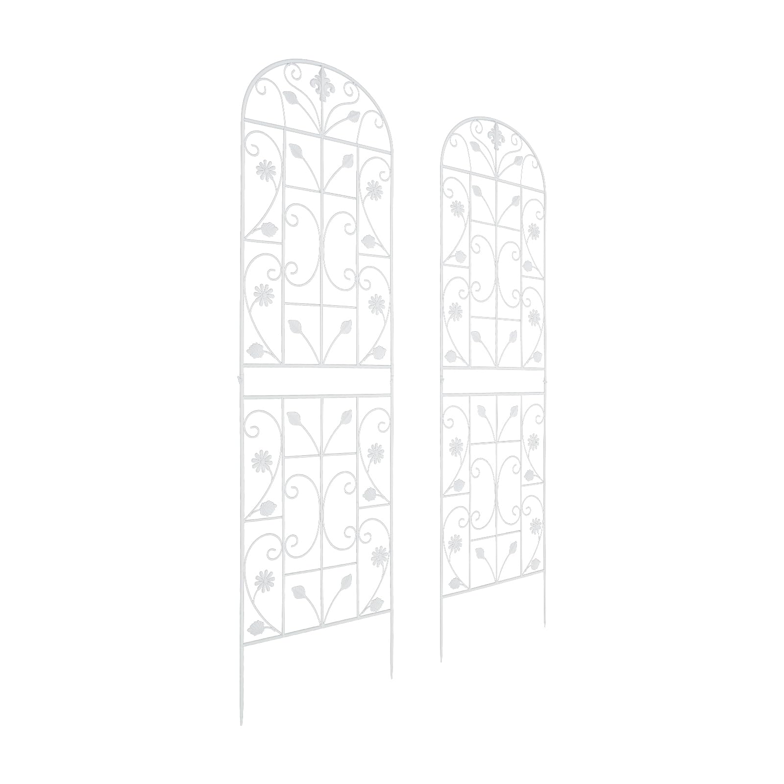 Lot de 2 treillis pour plantes grimpantes - En fer - Pour plantes grimpantes - Décoration extérieure - 180 x 50 cm