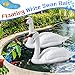 Geetery 2 Pcs Swan Decoy Pond Floating Decoration Plastic Lifelike Goose Floating Decoys Garden Pond Decoration for Fields Float on The Water Pool Garden Accessories, White