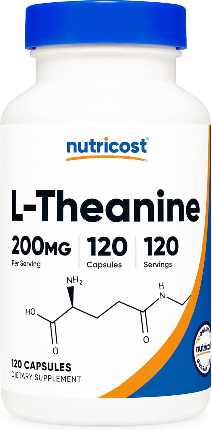 Nutricost L-Theanine 200mg, 120 Capsules,... Nutricost L-Theanine 200mg, 120 Capsules,...