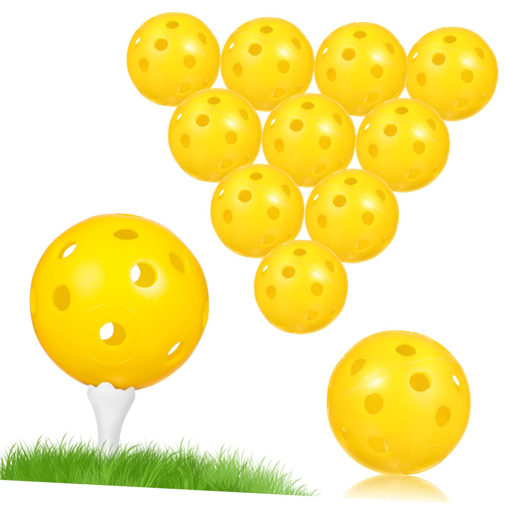 UPKOCH Golf Übungsbälle Perforierte Kunststoffbälle Für Indoor Training Verbesserte Schlagkontrolle Hohe Sichtbarkeit Für Gezieltes Üben Und Raumoptimierung