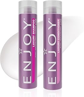 Enjoy Luxury Shampoo & Conditioner- Eliminates Frizz Cleansing Moisturizing Smoothing - Sulfate Free For Thick Coarse or C...