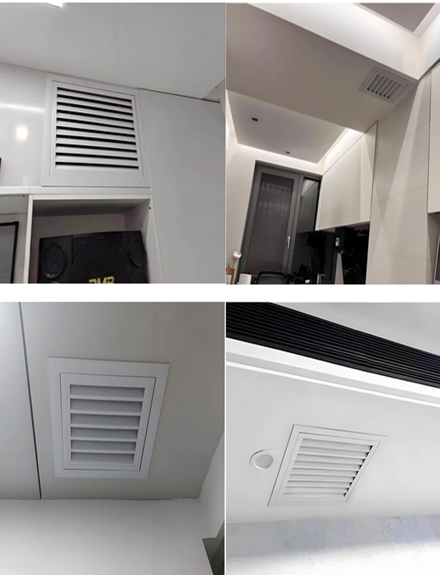Rejilla de ventilación ajustable de aleación de aluminio para aire acondicionado central y salida de aire de sala limpia