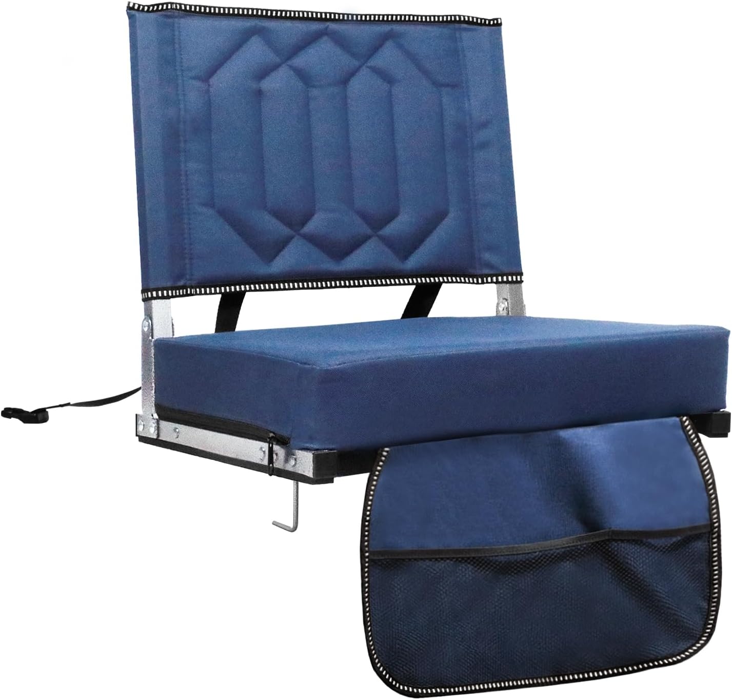 Stadium Seats for Bleachers with Back Support, Bleacher Seats with Backs and Cushion Wide, Portable Folding Comfort Stadium Chair with Shoulder Strap, Carry Handle, Storage Pockets