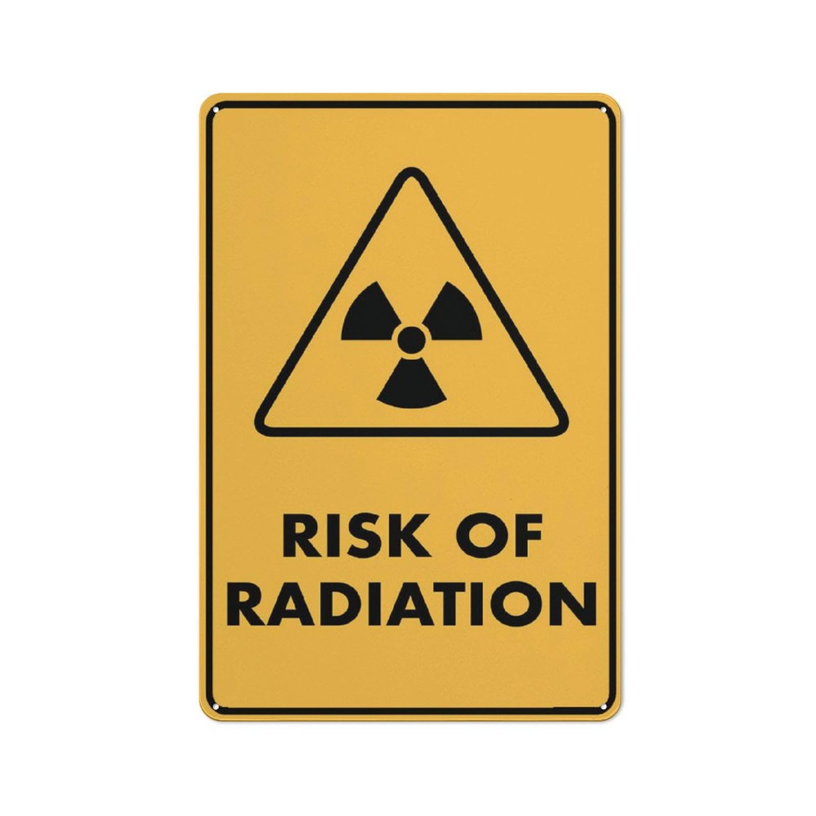 Peiyeety A05 Caution Risk Of Radiation Sign For Business 8"X12" Rust Free Aluminum Uv Printed,4 Pre-Drilled Holes.durable/Weatherproof