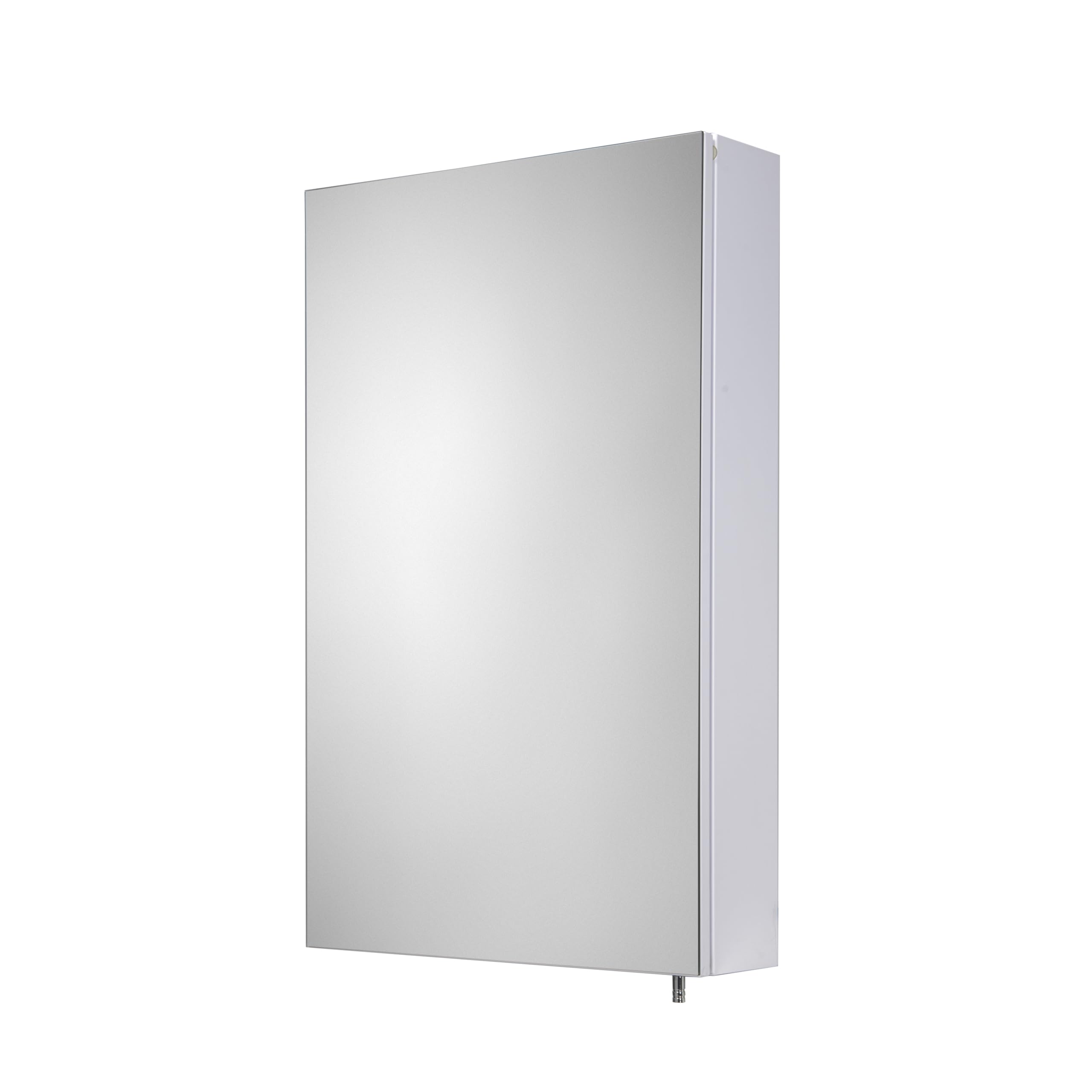 Croydex Finchley Stainless Steel Bathroom Mirror Cabinet – Bathroom Wall Cabinet with Two Adjustable Shelves, Double Mirrored Door and Fully Assembled (67x40cm)