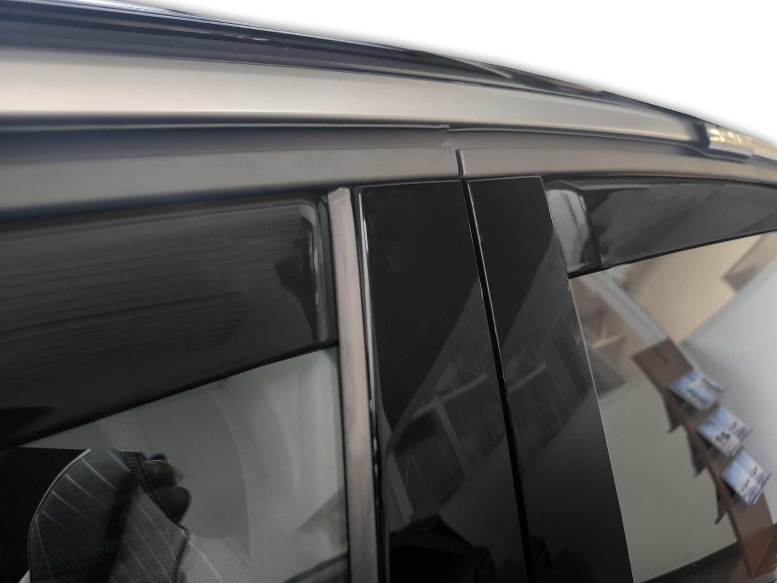 J&J AUTOMOTIVE GD Déflecteurs d'air et de Vent pour Peugeot 3008 / E-3008 Depuis 2023 4pcs, Teintés, Avant et Arrière, Aérodynamique