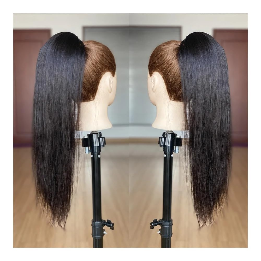 Extension di capelli umani brasiliani a coda di cavallo con coulisse, per la salute e la cura della persona (40,6 cm, 100 g)