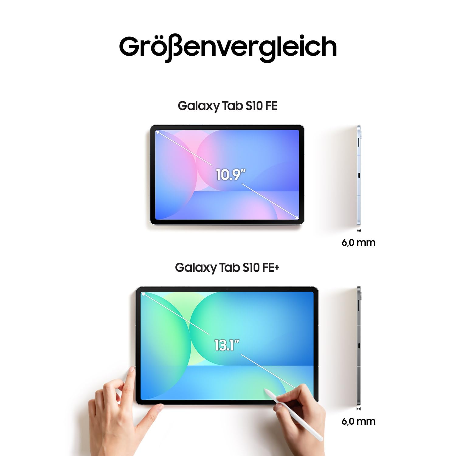 Samsung Galaxy S10 FE AI-Tablet, Android Tablet, 128 GB Speicher, 8 GB RAM, 27,70 cm/10,9" Display, Inkl. S Pen, Wi-Fi, Lange Akkulaufzeit, Gray, 36 Monate Herstellergarantie [Exklusiv auf Amazon]