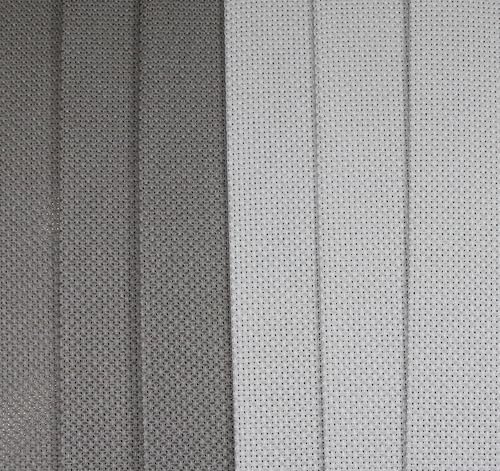 Image of KCS 6 pc of 12 inch x 18 inch(30cmx45cm) 14CT Counted Cotton Aida Cloth Cross Stitch Fabric (Medium Grey+Dark Grey)