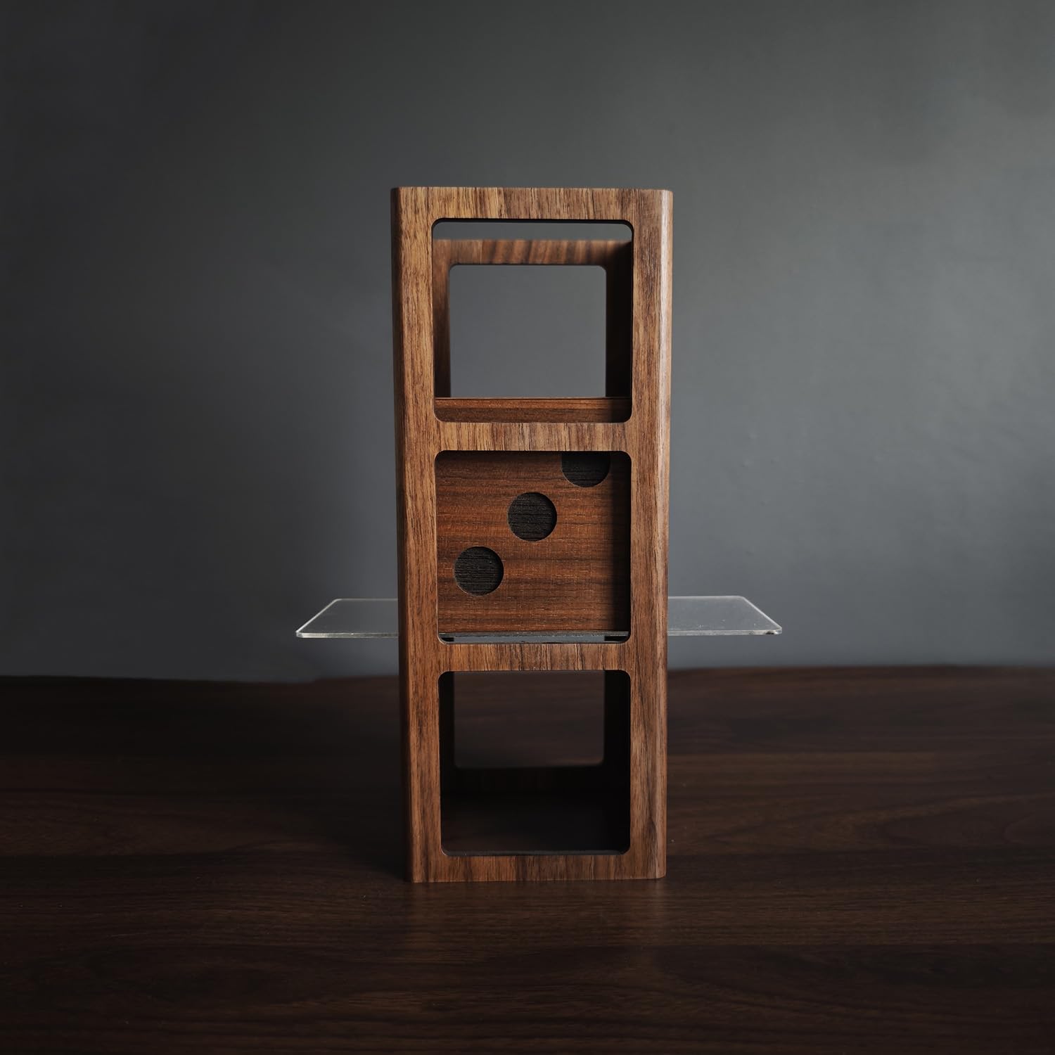 Deluxe Die Penetration (Walnut Edition) Trucchi Magici Classico Dadi Penetra Pannelli Close-up Fase Illusioni Visive Gimmicks Puntelli