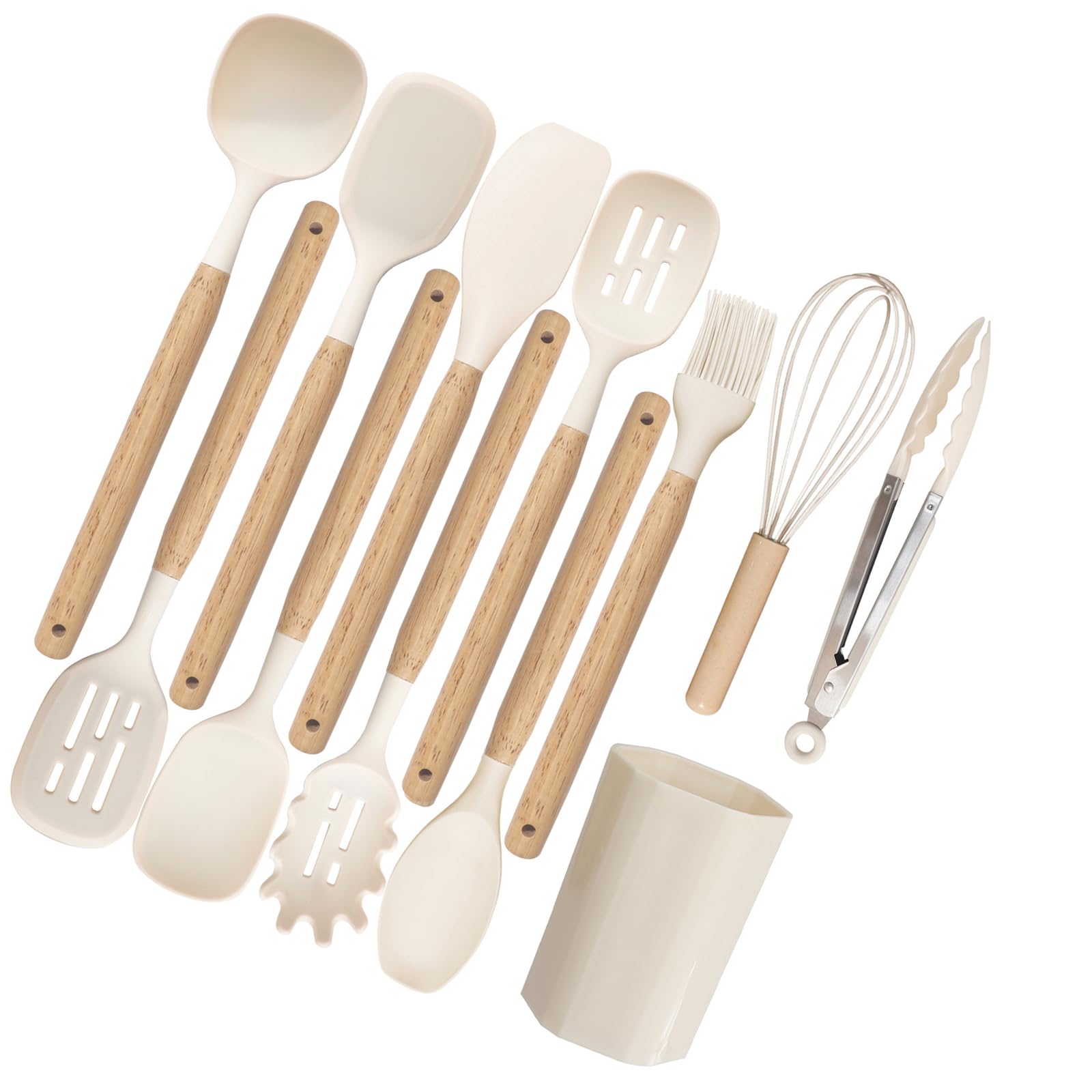 LUCKGONI Premium Silicone Spatula Set For Nonstick Cookware Scratch Designs Unseamed Construction Easy Kitchen Utensils